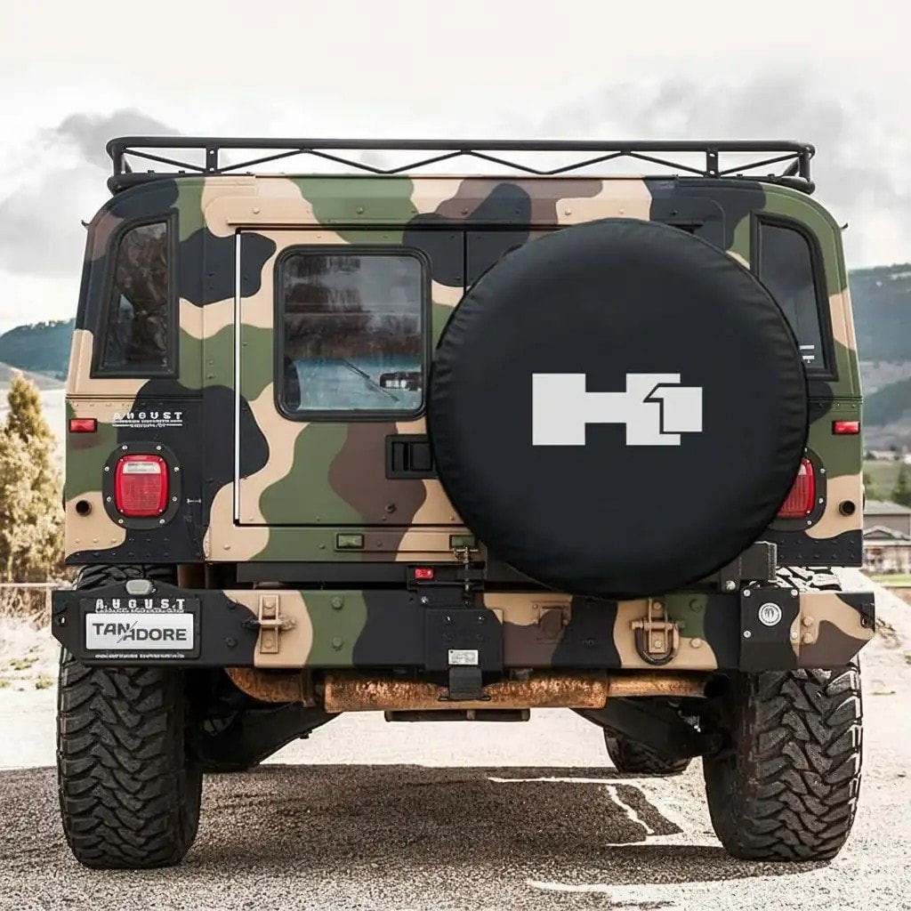 Hummer H1 Logo Spare Wheel Tire Cover